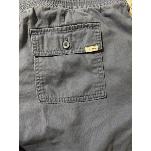 Orvis Women's Large Blue Drawstring Casual Comfort Shorts Back Pockets EUC - Picture 5 of 8